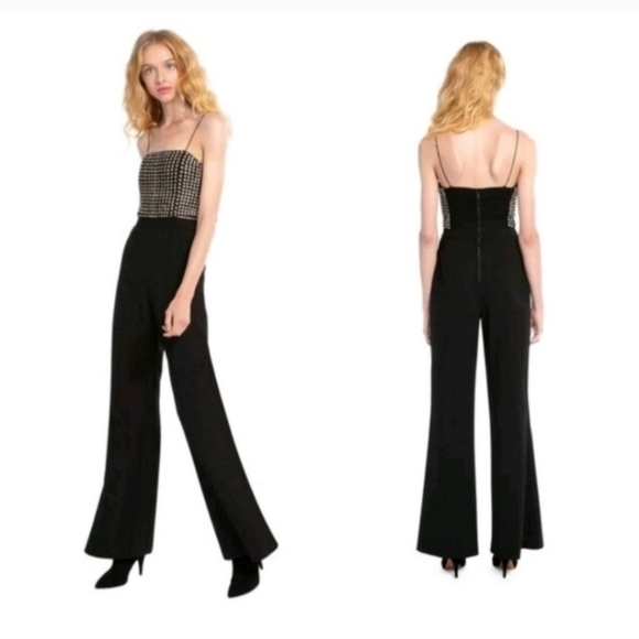 Alice + Olivia Mannie Crystal-embellished Jumpsuit in size 2 - Picture 4 of 15